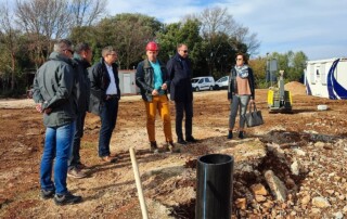 Posjet gradonačelnika grada Rovinja- Rovigno gradilištu na lokaciji budućeg Postrojenja za pročišćavanje otpadnih voda Cuvi Posjet gradonačelnika grada Rovinja- Rovigno gradilištu na lokaciji budućeg Postrojenja za pročišćavanje otpadnih voda Cuvi